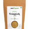 Pure Organio Organic Fenugreek Seeds Whole Dried Methi Dana Sabut, Indian Spices and Masala (800 Gm)